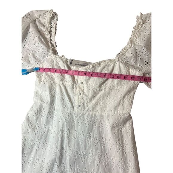 NWT Boohoo Eyelet Babydoll‎ Dress Feminine Cottagecore Coastal Cowgirl Coquette - Picture 4 of 8